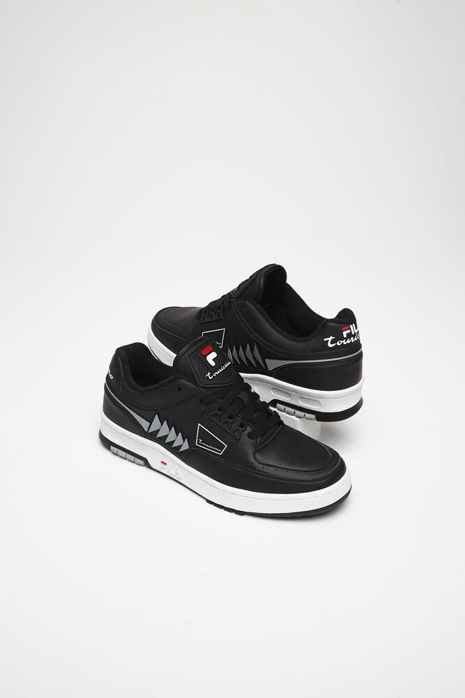 Fila Trainers Mens Black Tourissimo Low - Ireland 50872-HRVL